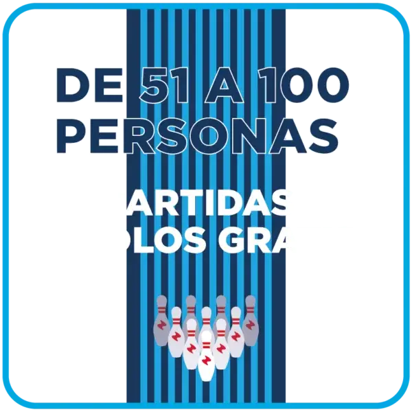 Promoción para empresas: de 51 a 100 personas 10 partidas de bolos gratis