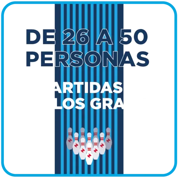 Promoción para empresas: de 26 a 50 personas 5 partidas de bolos gratis