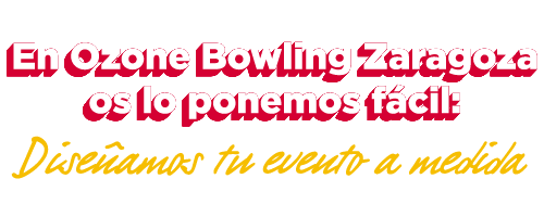 Text: We design your event to suit your needs, Ozone Zaragoza